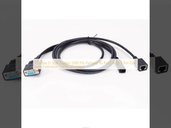 Cables flexibles D SUB DB9 Pin Femenino a RJ45 y 3 Pin DIN Jack Cable de extensión blindado