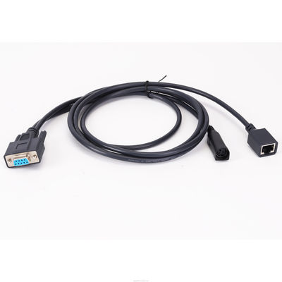 Cables flexibles D SUB DB9 Pin Femenino a RJ45 y 3 Pin DIN Jack Cable de extensión blindado