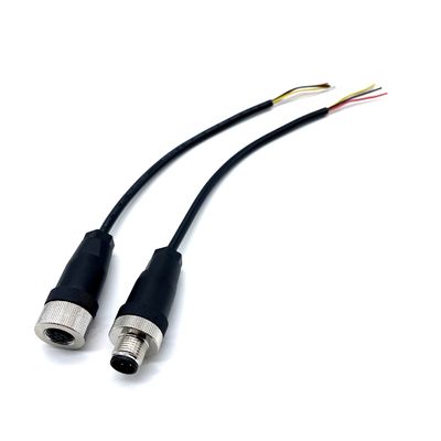 Conector de 4 pines M12 Cables a prueba de agua 2P 3P 4P 6P 8P Conector recto de macho a hembra