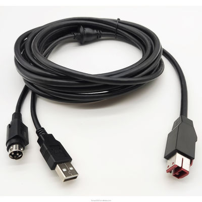 Cable USB de alimentación de 24V 24V para imprimir el cable USB-B de Hosiden