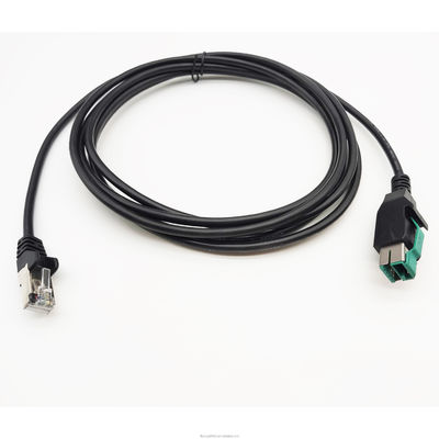 PVC TPE 24V con cable USB 12V de carga rápida de macho a RJ45 6A