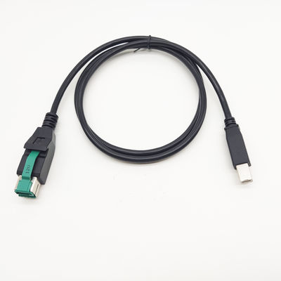 24V a USB-B macho y conector de conductor alimentado por cable USB 12V 24V