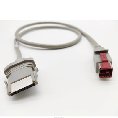 Cable USB de 24 V con alimentación 24 V a 1X8P Cable de impresora gris 12 V