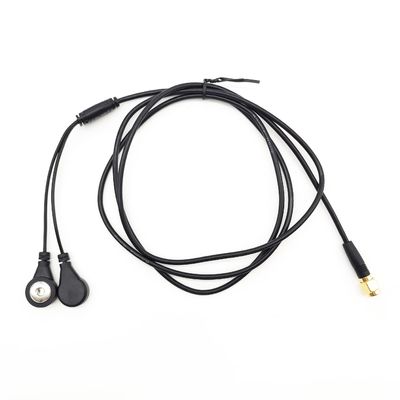Cables médicos de ECG de 30 cm 2 electrodos de 4,0 mm de plomo a RP SMA mujer ángulo derecho